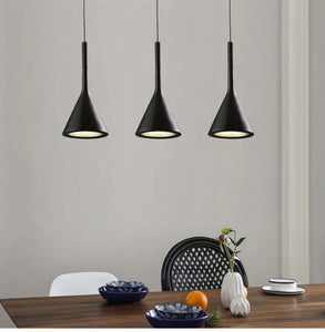 Modern Led Pendant Lights Black White E27 for Kitchen Fixtures Bedroom Table Dining Room Hanging Lamp Lampshade Home Chandelier