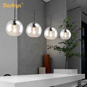 Retro Glass Pendant Light Modern Hanging Lamp Home Decor Accessories Ligting For Living Dining Room Loft pendant lamp Luminaire