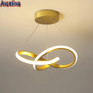 LED Line Pendant Light Modern 24/30cm Aluminium Hanging Lamp For Entrance Hallway Passage Restaurant Indoor Illumination Fixture