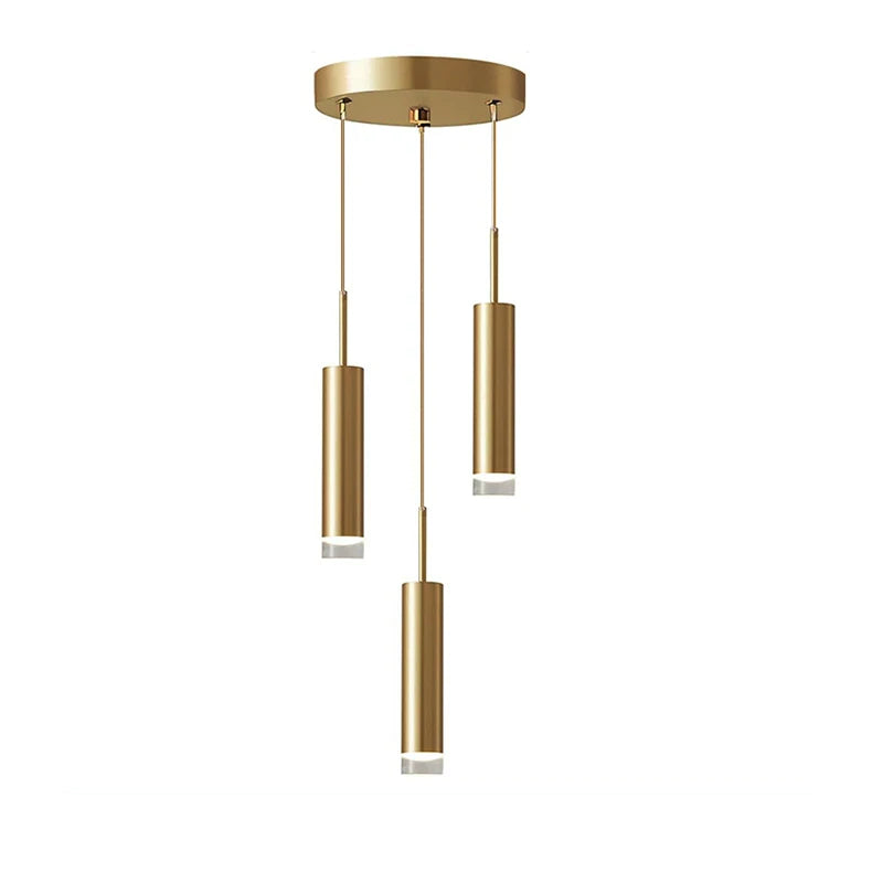 Fumi Modern Pendant Light Kitchen Fixture LED Gold Mini Pendant Lighting fo Kitchen Island Bedroom Bedside Table Small Penda