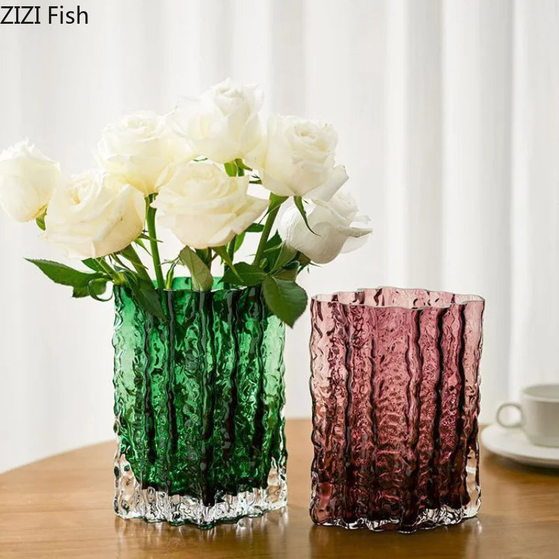 Creative Hydroponic Vase Decoration Glass Vase Crafts Living Room Dining Table Flower Arrangement Nordic Home Decoration Art