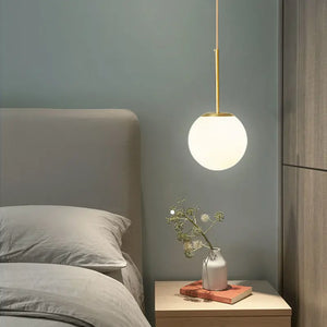 Modern simple restaurant Bar dining room Creative decorative glass ball Light Fixture Nordic bedroom bedside pendant lamp