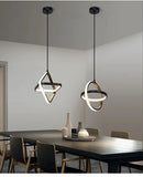 Modern Led Pendant Lights Black Chandelier For Dining Room Bedroom Bedside Pendant Lamp Home Dining Table RoomDecor Hanging Lamp