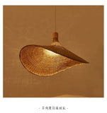 Bamboo Chandelier Pendant Lamp Hanging Wood Ceiling Light Decor LED Chinese Hand Kitted Handmade Lighting for Home Living Room