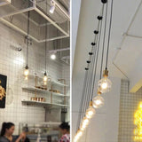 Retro Vintage Pendant Lights Nordic Minimalism Simple Industrial Hanging Lamps Edison E27 Lamp Holder Socket Ceiling Lamp