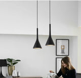 Modern Led Pendant Lights Black White E27 for Kitchen Fixtures Bedroom Table Dining Room Hanging Lamp Lampshade Home Chandelier