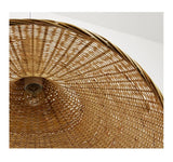 Rattan Wicker Bamboo Wood Pendant Light Ceiling Lustre Chandelier Hanging Lamp Hand Knitted Braided Home Living Bed Room Decor