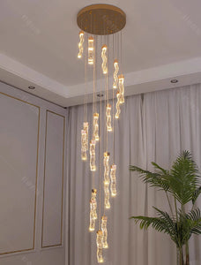 Modern home decoration crystal chandelier, stair Pendant lamp, living room Pendant lights, interior lighting