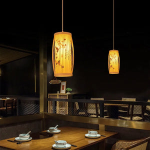 Bamboo Pendant Lamp Chandelier Chinese Style Tea Room Hotel Living Room Restaurant Bamboo Lamp Home Decor Lighting Fixtures Hot