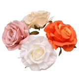 30pcs/12CM Big White Rose Artificial Silk Flower Heads DIY Scrapbooking Wedding Home Party Cake Decoration Fake Flowers Wreath