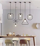 Nordic Black Pendant Lights Industrial Vintage Loft Hanging Lamp Iron Art Kitchen Island cafe Bar Table Dining Room Chandelier