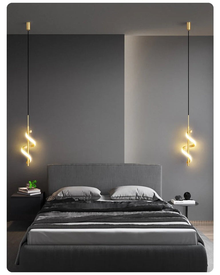 Modern Led Pendant Light Hanging Lamp for Ceiling Bedroom Bedside Nordic Home Decor Living Lighting Fixture Source Illuminant