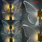 Panoch Acrylic Butterfly Chandelier Lamparas Colgantes Para Techo Lustres Quarto Room  Decor Pendant Lights Suspension Luminaire