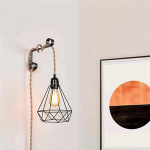 Power Cord Pendant Light 2M 2.5M 4M Hemp Rope Cables E26 E27 Lamp Holder EU Plug with Switch Wire Edison Bulb Socket Cord Hot