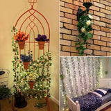 240cm Leaf Vine Artificial Hanging Plants Liana Silk Fake Ivy Leaves For Wall Green Garland Decoration Home Decor Party Vines