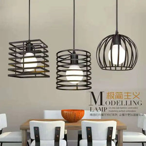 Nordic Black Pendant Lights Industrial Vintage Loft Hanging Lamp Iron Art Kitchen Island cafe Bar Table Dining Room Chandelier