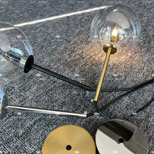 Modern Led Pendant Lamp Glass Ball  Bedroom Hanging Nordic Living Indoor Decor Lighting Kitchen Bar Round Gold Suspension Lights