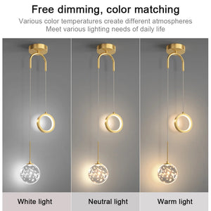 Lustre LED Pendant Light Indoor Lighting Fixture Living Bedroom Bedside Home Decoration Dining Table Hanging Lamps Pendant Lamp