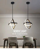 Modern Led Pendant Lights Black Chandelier For Dining Room Bedroom Bedside Pendant Lamp Home Dining Table RoomDecor Hanging Lamp