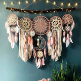 5pcs/set Dream Catchers Boho Home Decor Macrame Dream catchers Wall Hangings Moon Ramadan Baby Nordic Room Kids Nursery Ornament