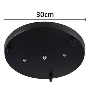 DIY Ceiling mounted Base Canopy Plate 3 Heads Chandeliers pendant Light hanging Lighting ceiling Accessories Black White