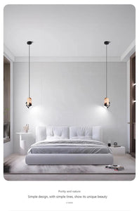 Nordic LED Pendant Light Macaron Iron Hanging Lamp For Bedroom Living Room Study Bedside Dining Room Illumination Fixture Lustre