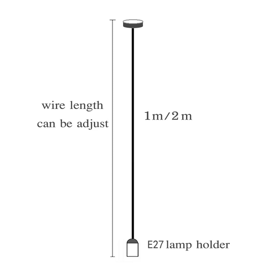 Retro Vintage Pendant Lights Nordic Minimalism Simple Industrial Hanging Lamps Edison E27 Lamp Holder Socket Ceiling Lamp