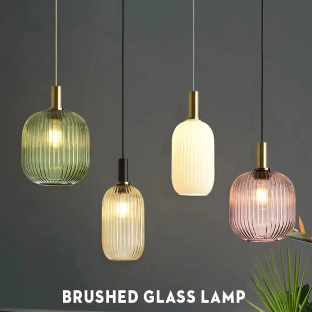 Nordic Minimalist Glass Pendant Lights Japanese LED Pendant Lamp for Dining Room Kitchen Bedside Home Decoration Hanging Light