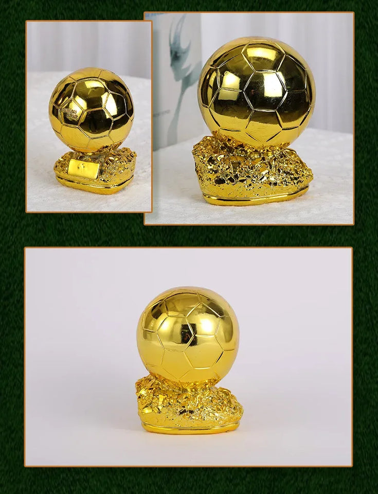 25cm Golden Ballon Football Excellent Player Award Competition Honor Reward Spherical Trophy Best Gift Home Decor