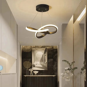 Modern LED Ceiling Pendant Light Living Room Bedroom Simple Line Chandelier Balcony Stairs Corridor Indoors Decorative Lighting