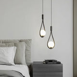 Black Pendant Lighting for Bedroom Bedside Shop Restaurant Decoration Hanging Lamp Modern Ceiling Chandelier Hotel Glass Ball