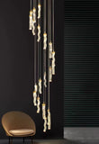 Modern home decoration crystal chandelier, stair Pendant lamp, living room Pendant lights, interior lighting