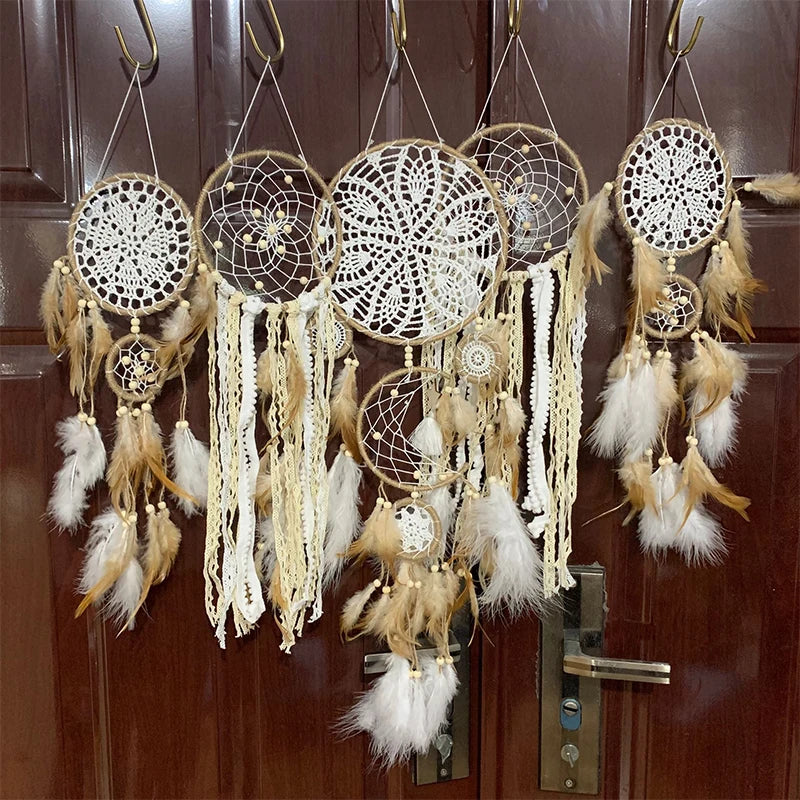 5pcs/set Dream Catchers Boho Home Decor Macrame Dream catchers Wall Hangings Moon Ramadan Baby Nordic Room Kids Nursery Ornament