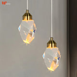 HD Luxury Pendant Lights For Dining Living Room Bedroom Bedside Kitchen Cafe Bar Indoor Decor LED Crystal Hanging Ceiling Lamps