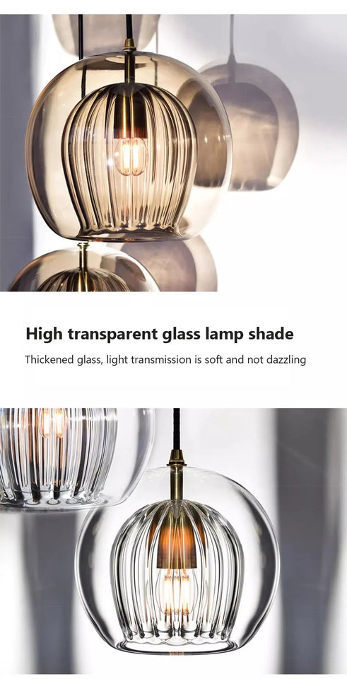 Nordic Glass Pendant Light LED glass Hanging Lamp For Dining Room Living Room Coffee Shope Home Indoor Decor Lighting Fixtures