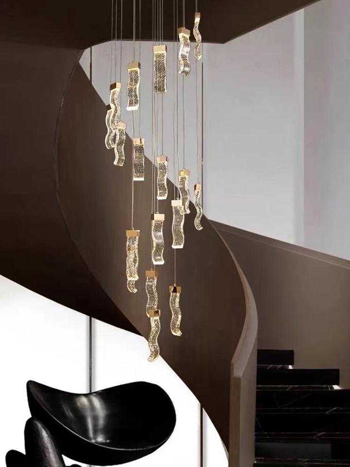 Modern home decoration crystal chandelier, stair Pendant lamp, living room Pendant lights, interior lighting