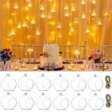 3/6/12 Pcs Transparent Glass Candle Holder Flower Hanging Ball Vase Glass Ball Tea Light Holder for Home Wedding Party Decor