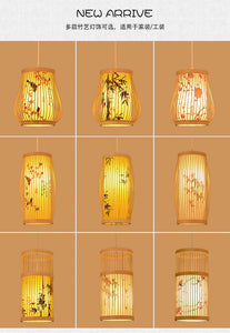 Bamboo Pendant Lamp Chandelier Chinese Style Tea Room Hotel Living Room Restaurant Bamboo Lamp Home Decor Lighting Fixtures Hot