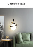 Nordic LED Pendant Lights Indoor Lighting Glass Hanging Lamp For Home Dining Tables Bedside Kitchen Living Room Decoration Light