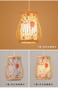 Bamboo Pendant Lamp Chandelier Chinese Style Tea Room Hotel Living Room Restaurant Bamboo Lamp Home Decor Lighting Fixtures Hot